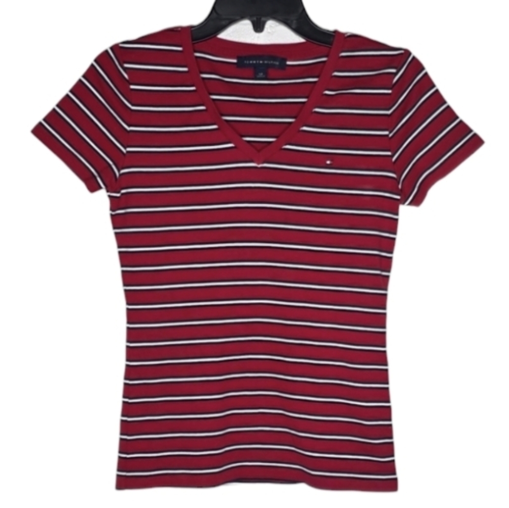 Tommy Hilfiger Women's Striped V-Neck Top
